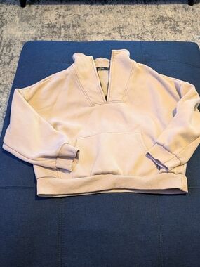 Women's Tan,, Khaki Quarter-Zip Fleece Pullover Hoodie